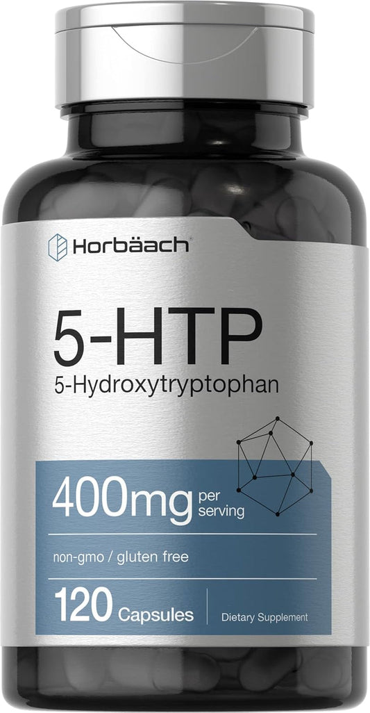 5HTP 400Mg Capsules | 120 Pills | 5-Hydroxytryptophan Supplement | Non-Gmo and Gluten Free