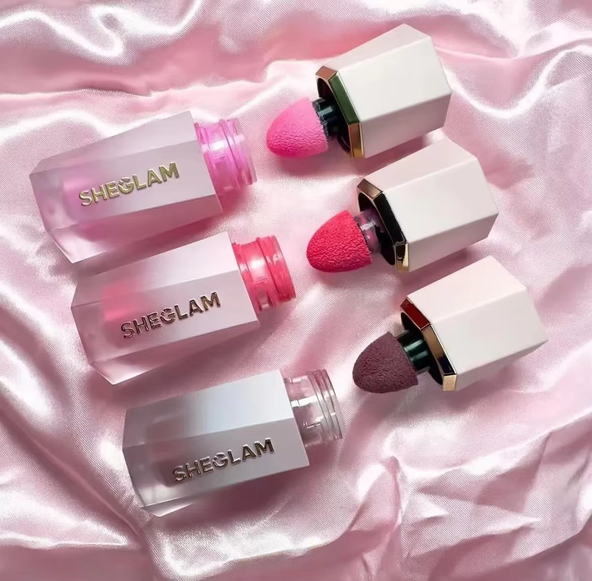 3Pcs Sheglam Make up Liquid Blush Facial Nourishing Blusher Gel Cream Multi-Purpose Eye Shadow Lip Gloss Makeup Wholesale