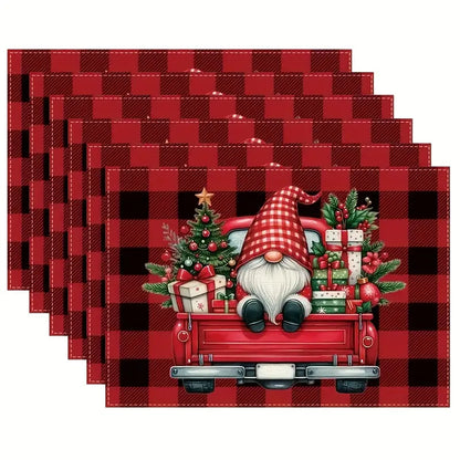 🎅 Individuales Navideños “Camión de Duendes” — Estilo festivo para tu mesa -TWR4873371