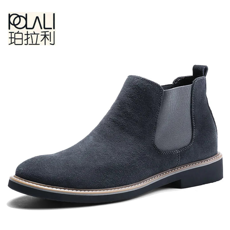 2022 New Men Boots High Quality Suede Leather Chelsea Boots Men Autumn Boots for Men Botas Zapatos De Hombre Chaussure Homme