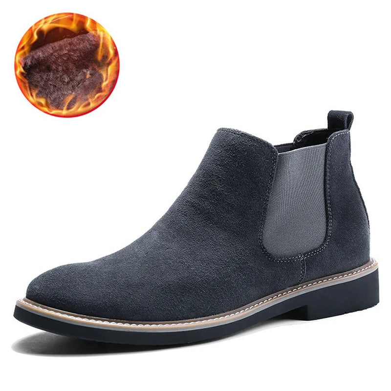 2022 New Men Boots High Quality Suede Leather Chelsea Boots Men Autumn Boots for Men Botas Zapatos De Hombre Chaussure Homme