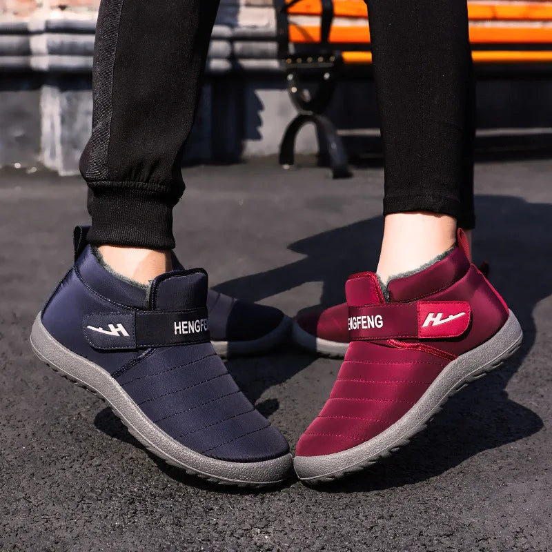 2022 New Fashion Men Boots Fur Men Snow Boots Couple Keep Warm Winter Shoes Comfortable Botas Hombre Outdoor Men Sneakers