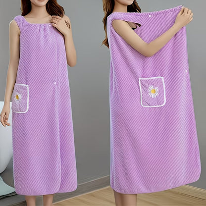 61213 🌼 Bata de Baño de Felpa Súper Suave para Mujer - P810