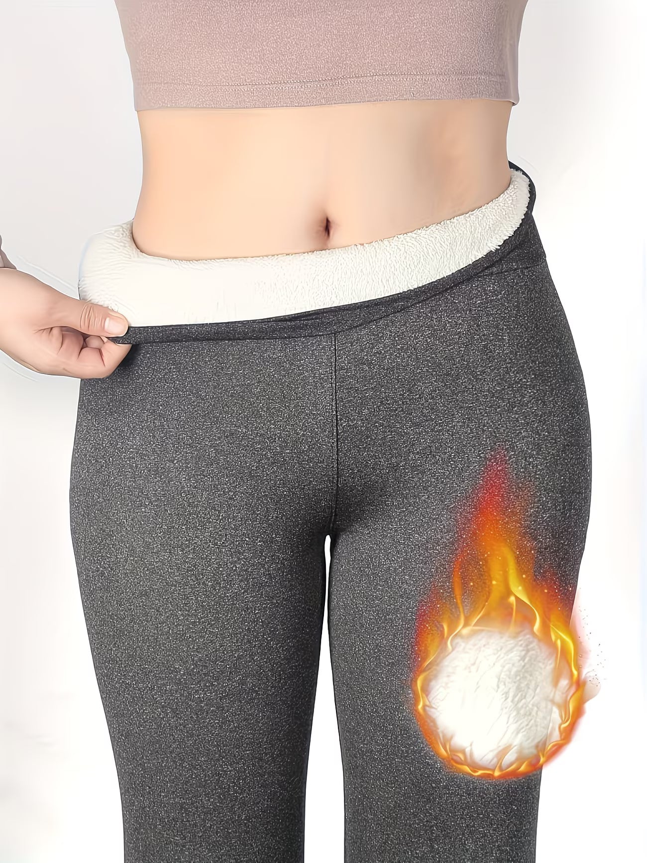 6864 🔥 PANTALONES TÉRMICOS DE FORRO POLAR PARA MUJER 🖤