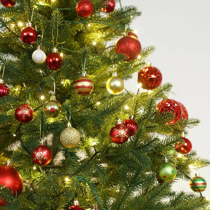 Esferas Navideñas Rústicas irrompibles (rojo y dorado) - MBY556871