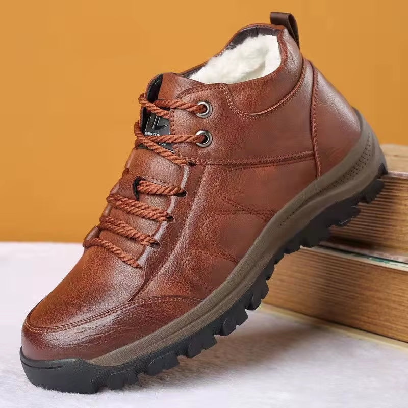 Leather Men Casual Shoes Hiking Outdoor Breathable Non-Slip Sneakers Men Loafers Shoes Zapatos Hombre Casual Mannen Schoenen