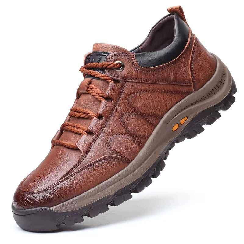 Leather Men Casual Shoes Hiking Outdoor Breathable Non-Slip Sneakers Men Loafers Shoes Zapatos Hombre Casual Mannen Schoenen