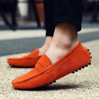 Men High Quality Leather Loafers Men Casual Shoes Moccasins Slip on Men'S Flats Fashion Men Shoes Male Driving Shoes Size 38-49