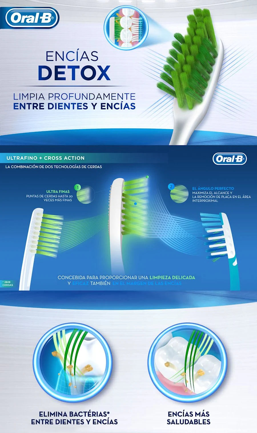 Cepillo Oral B Encías Detox x 3 unds - CÓD N26626