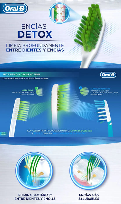 Cepillo Oral B Encías Detox x 3 unds - CÓD N26626