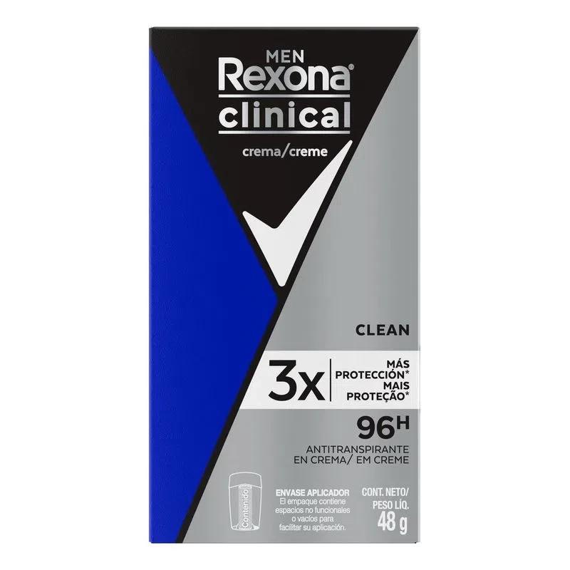 1525 🛡️✨ Rexona Clinical Men Clean Crema en Barra 48g 💪 REF RX112 - L47852