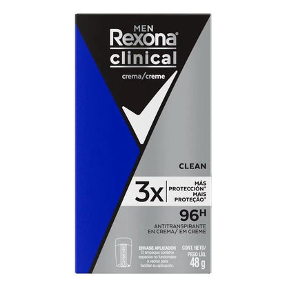 1525 🛡️✨ Rexona Clinical Men Clean Crema en Barra 48g 💪 REF RX112 - L47852