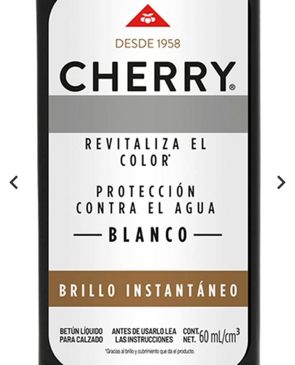 13141-2 👟✨ Cherry Betún Líquido Blanco 60 ml