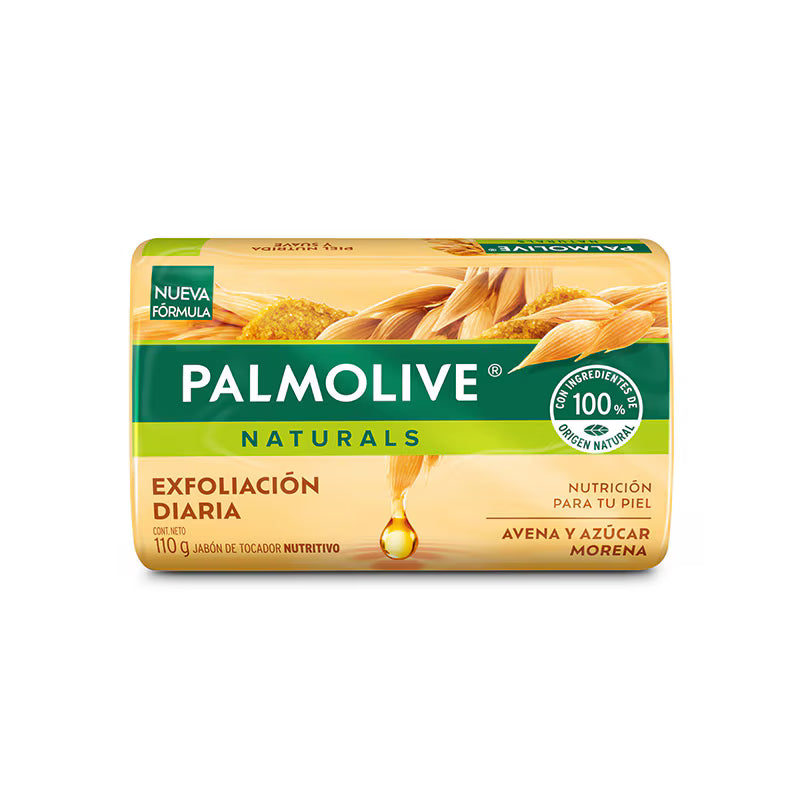1318 🧼 Jabón en Barra Palmolive Naturals® Exfoliación Diaria Avena y Azúcar Morena 110 g