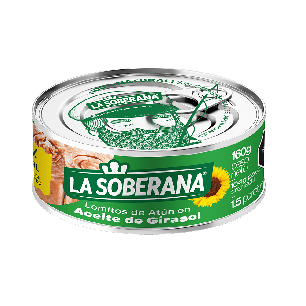 1013115 🐟 Atún La Soberana en Aceite de Girasol 160g