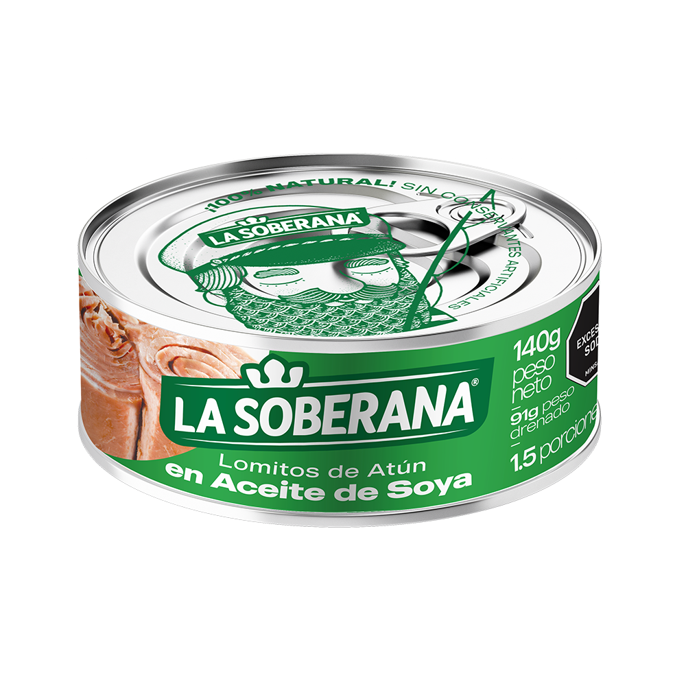 1013114 🐟 Atún La Soberana en Aceite de Soya 140g