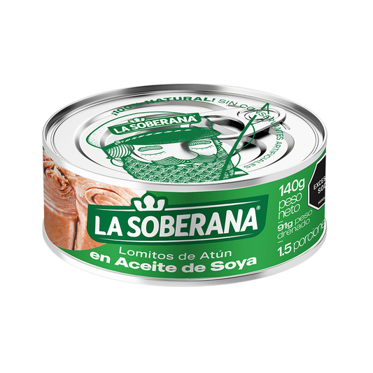 1013114 🐟 Atún La Soberana en Aceite de Soya 140g