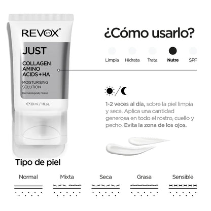 2322 💧✨ SOLO Aminoácidos de Colágeno + Ácido Hialurónico REVOX B77 (30 ml) - PB4-0025