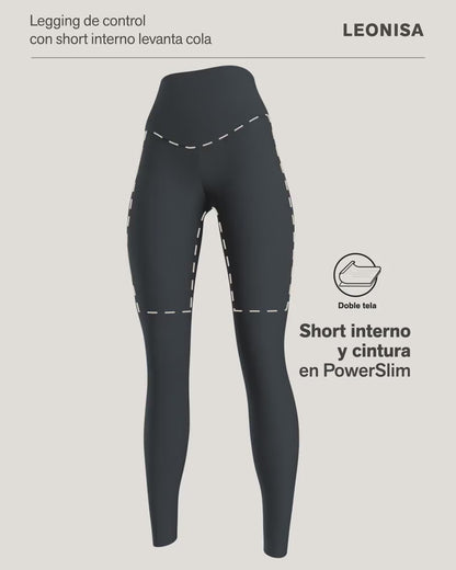 Legging de control con short interno levanta cola - 012910