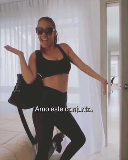 Legging deportivo con pretina en forma de V - 195612