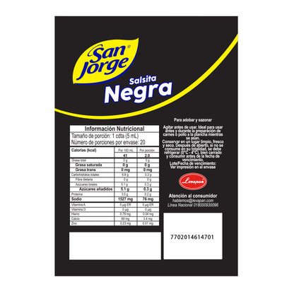 102116-1 🖤 Salsita Negra San Jorge® Doypack x 100 ml