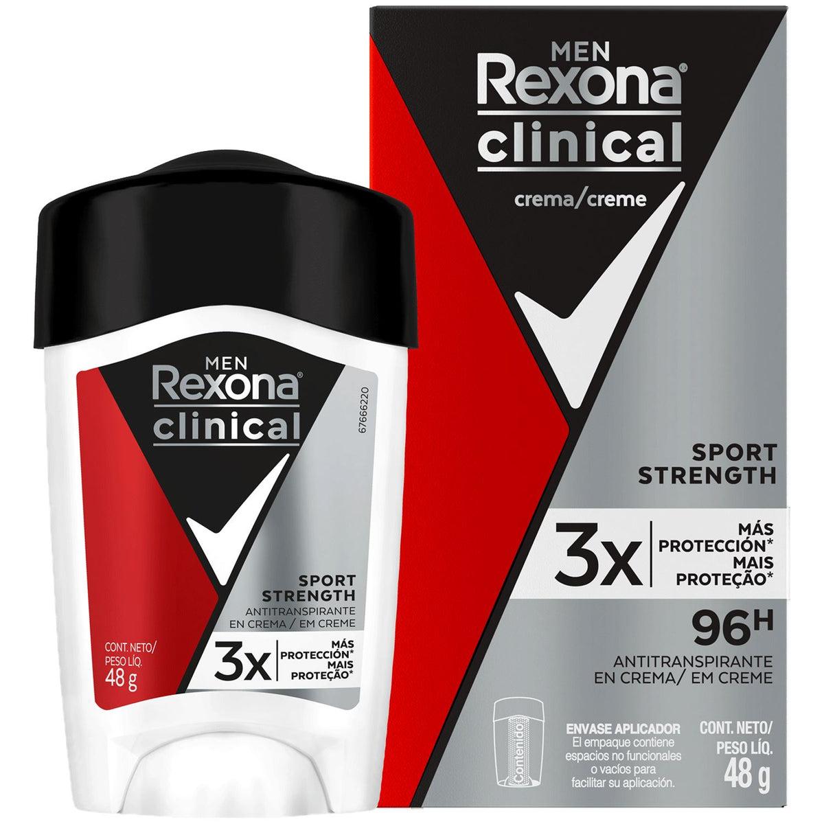 1524 🛡️💪 Desodorante Rexona Clinical Sport Strength Men Barra Crema 48g - REFRX112 - L17798