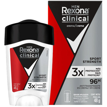 1524 🛡️💪 Desodorante Rexona Clinical Sport Strength Men Barra Crema 48g - REFRX112 - L17798