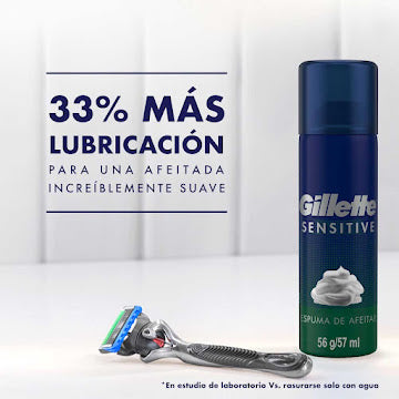 1554 🪶 Espuma de Afeitar Gillette Sensitive 56g