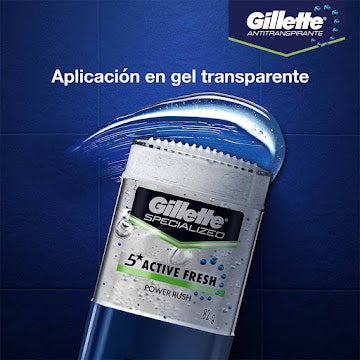 132-3 ⚡ Desodorante Gillette Gel Beads Power Rush 82g