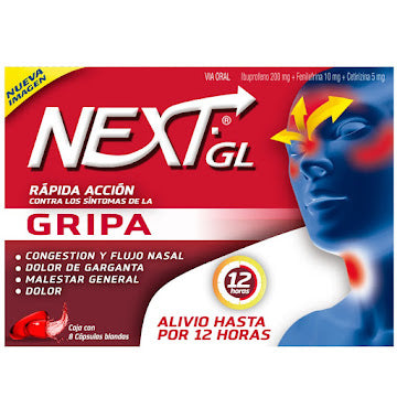 8212 🤧 Next GL x 8 Cápsulas - N33107